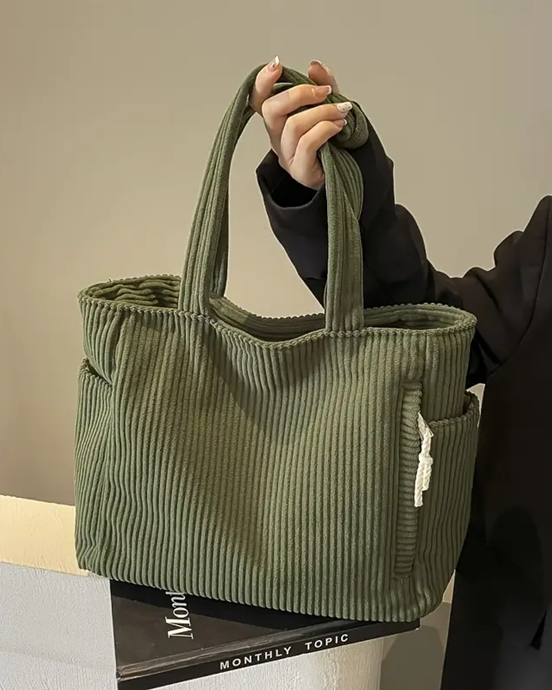 Corduroy Tote Bag – Spacious Everyday Carry