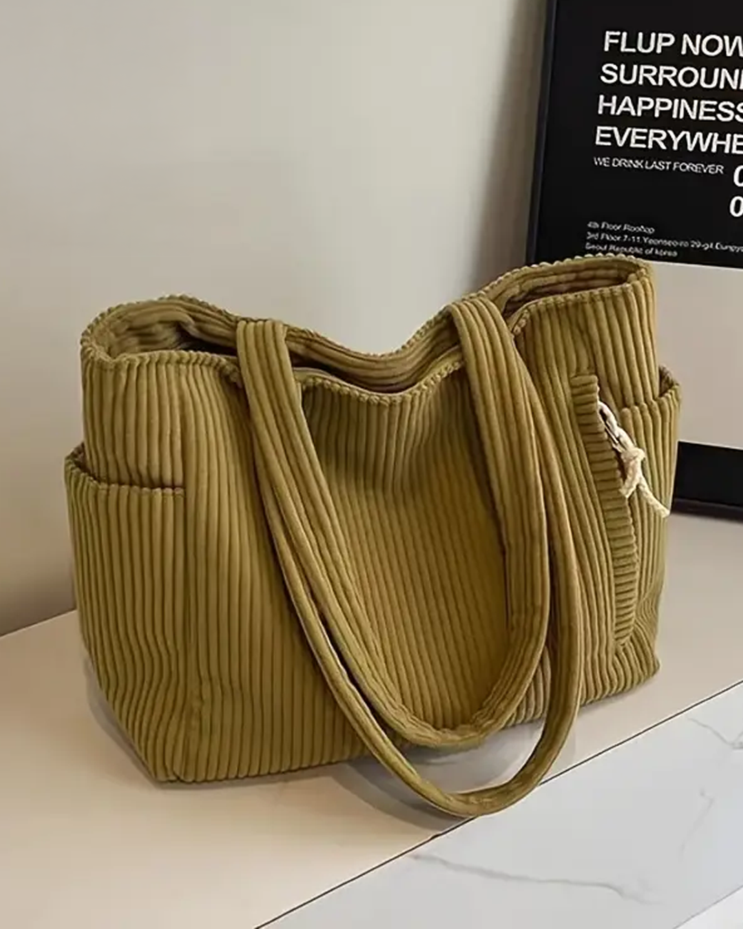 Corduroy Tote Bag – Spacious Everyday Carry