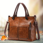 Genuine Leather Shoulder Bag – Adjustable Strap