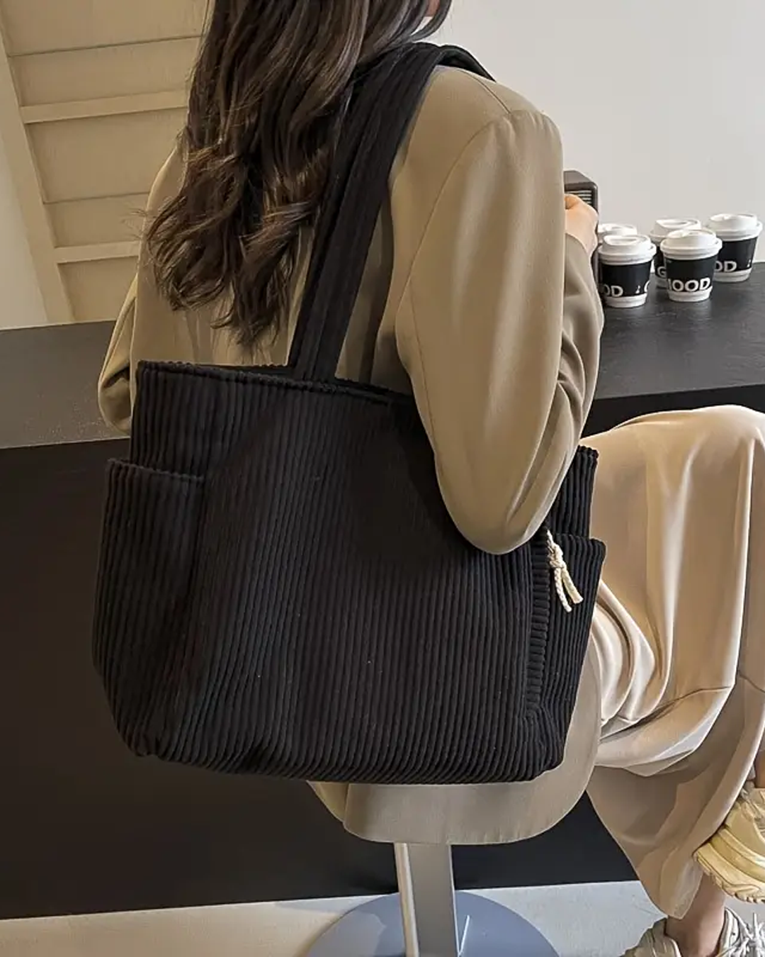 Corduroy Tote Bag – Spacious Everyday Carry