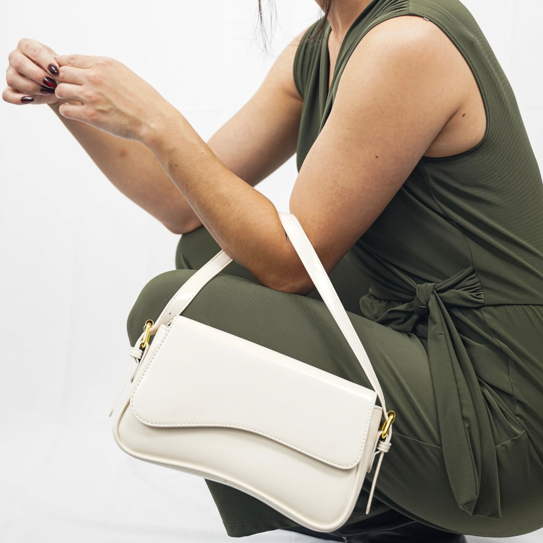 Genuine Leather Shoulder Bag – Adjustable Strap
