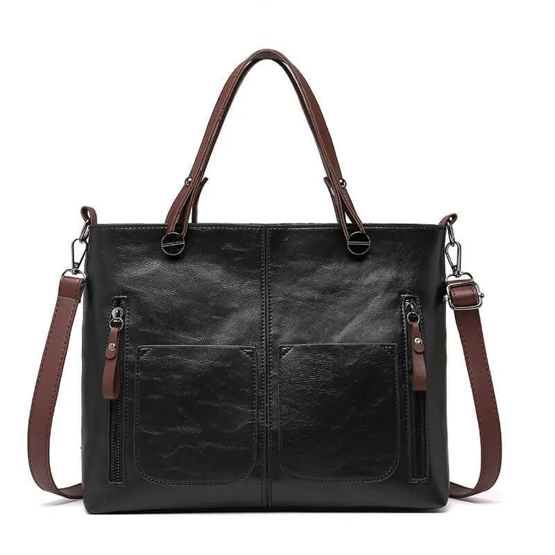 Genuine Leather Shoulder Bag – Adjustable Strap