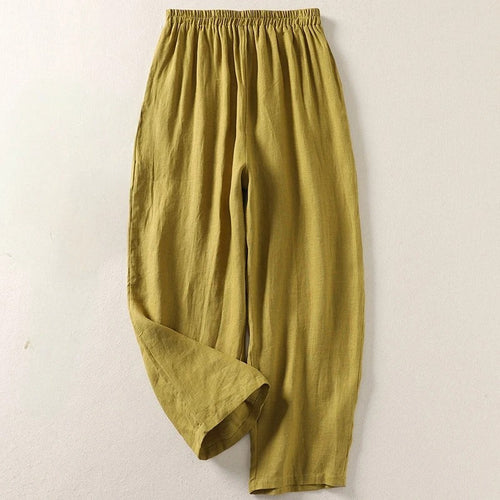 Amalia | Women's Flowing Cotton and Linen Trousers-Modylol