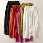 Amalia | Women's Flowing Cotton and Linen Trousers-Modylol