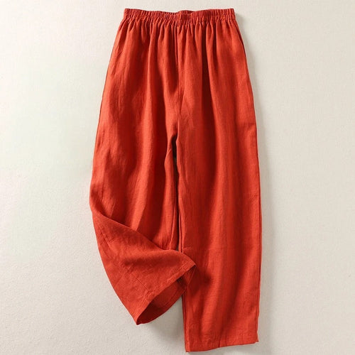 Amalia | Women's Flowing Cotton and Linen Trousers-Modylol