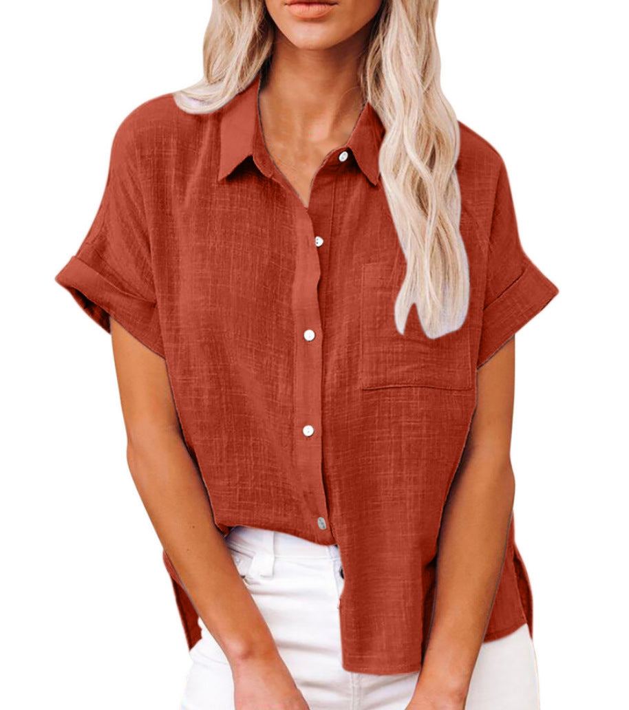 Audrine | Women's Comfy Casual Button-Up Blouse-Modylol