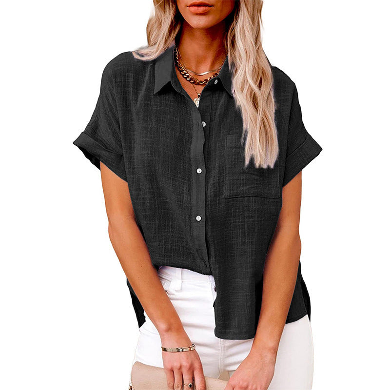 Audrine | Women's Comfy Casual Button-Up Blouse-Modylol