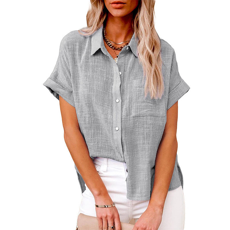 Audrine | Women's Comfy Casual Button-Up Blouse-Modylol