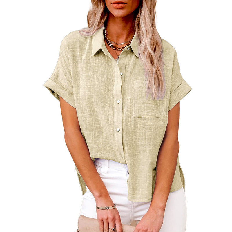 Audrine | Women's Comfy Casual Button-Up Blouse-Modylol