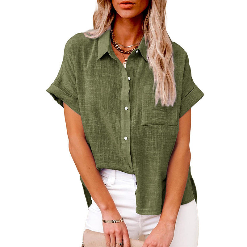 Audrine | Women's Comfy Casual Button-Up Blouse-Modylol