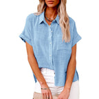 Audrine | Women's Comfy Casual Button-Up Blouse-Modylol