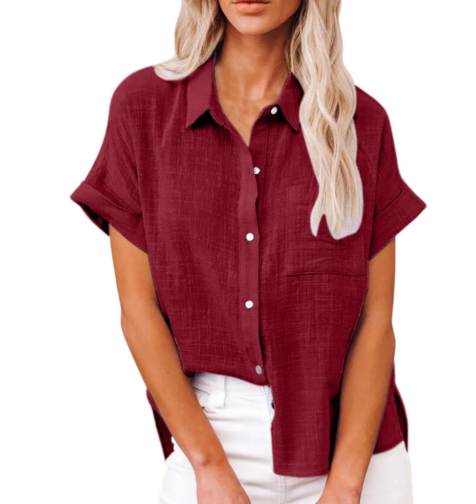 Audrine | Women's Comfy Casual Button-Up Blouse-Modylol