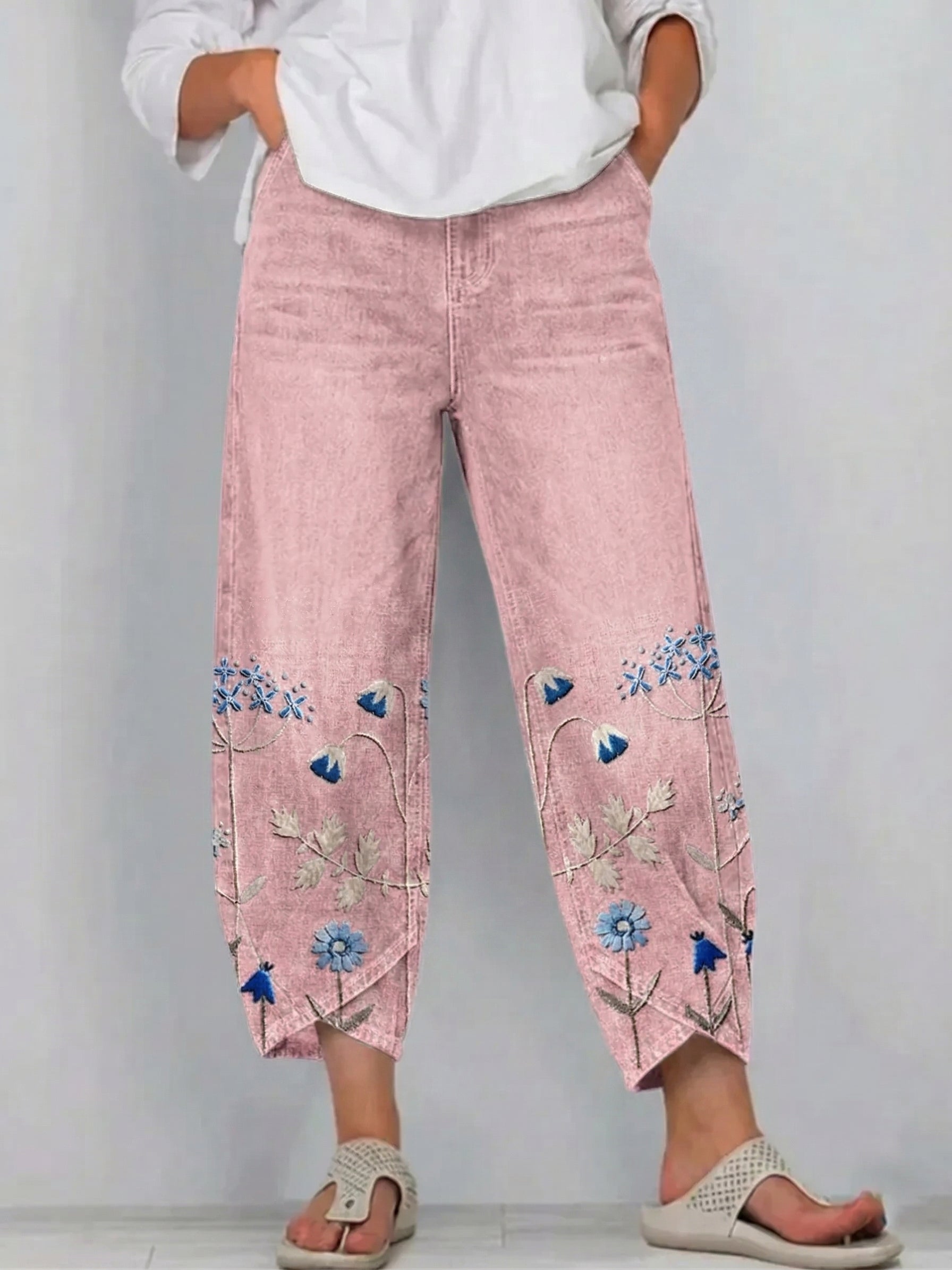 Aven | Women's Elegant Embroidered Trousers-Modylol