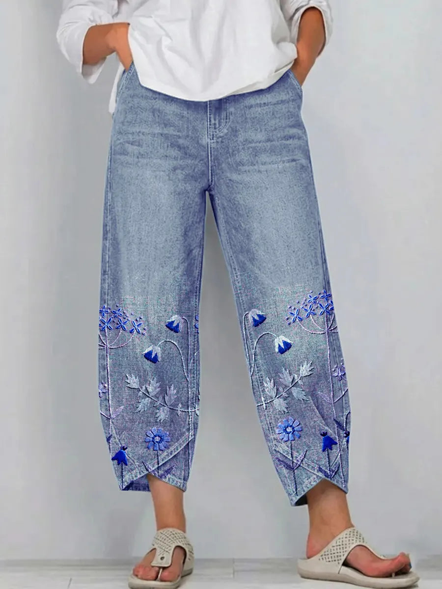Aven | Women's Elegant Embroidered Trousers-Modylol