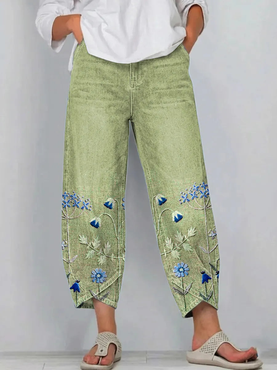 Aven | Women's Elegant Embroidered Trousers-Modylol
