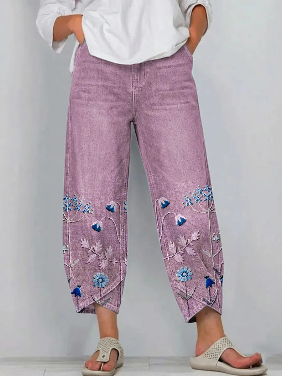 Aven | Women's Elegant Embroidered Trousers-Modylol