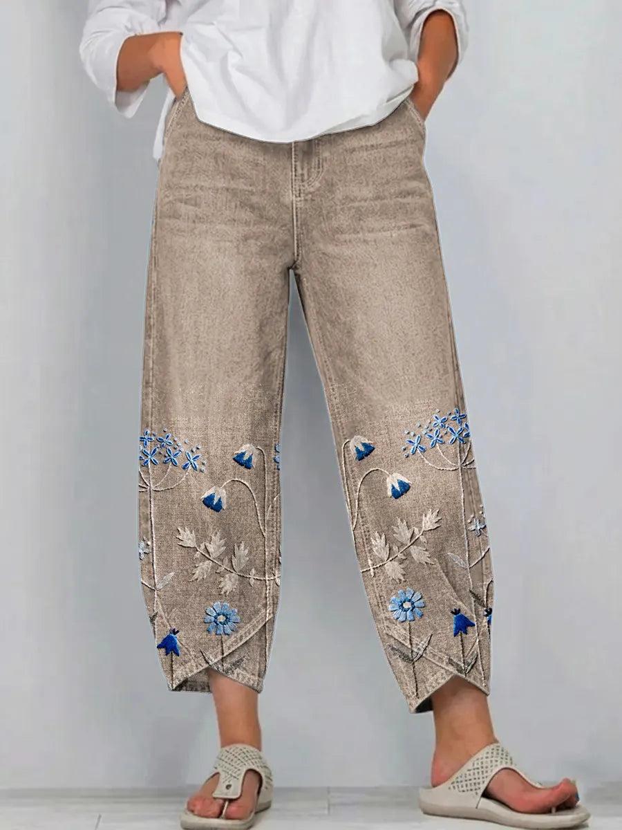 Aven | Women's Elegant Embroidered Trousers-Modylol