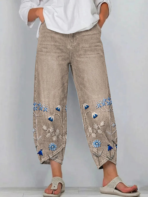 Aven | Women's Elegant Embroidered Trousers-Modylol