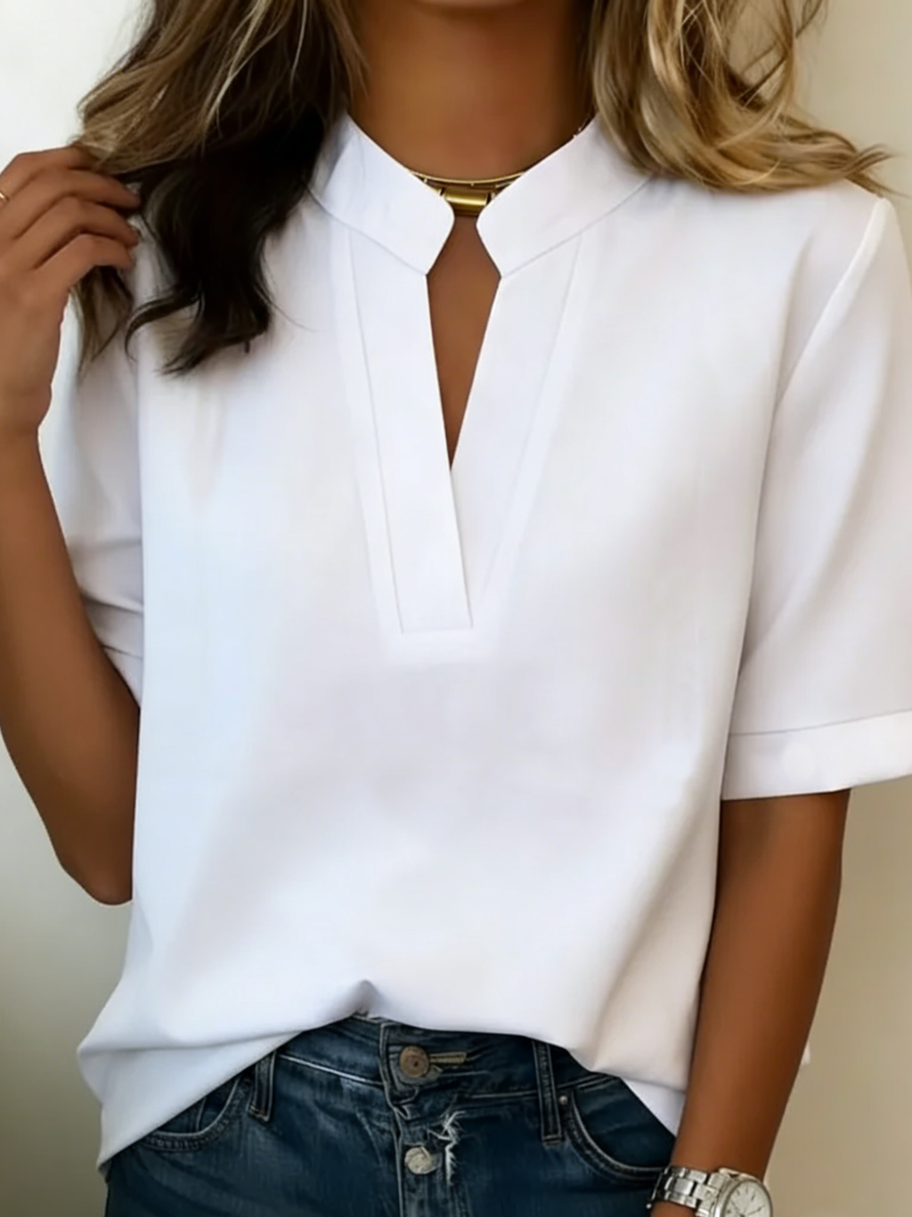 Élise | Women's Elegant Blouse with Refined Collar-Modylol