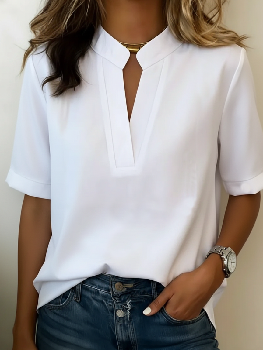 Élise | Women's Elegant Blouse with Refined Collar-Modylol
