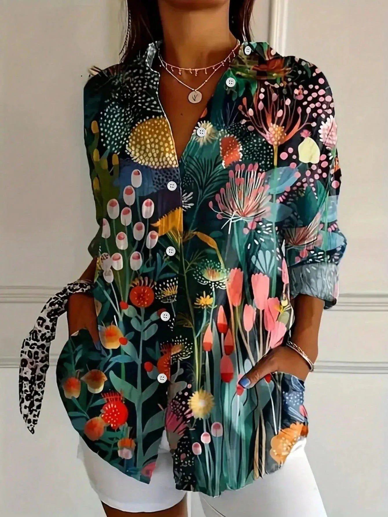 Harper | Women's Colourful Print Blouse-Modylol