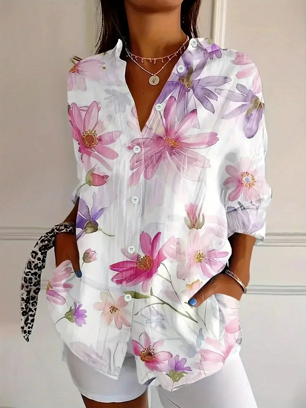 Harper | Women's Colourful Print Blouse-Modylol