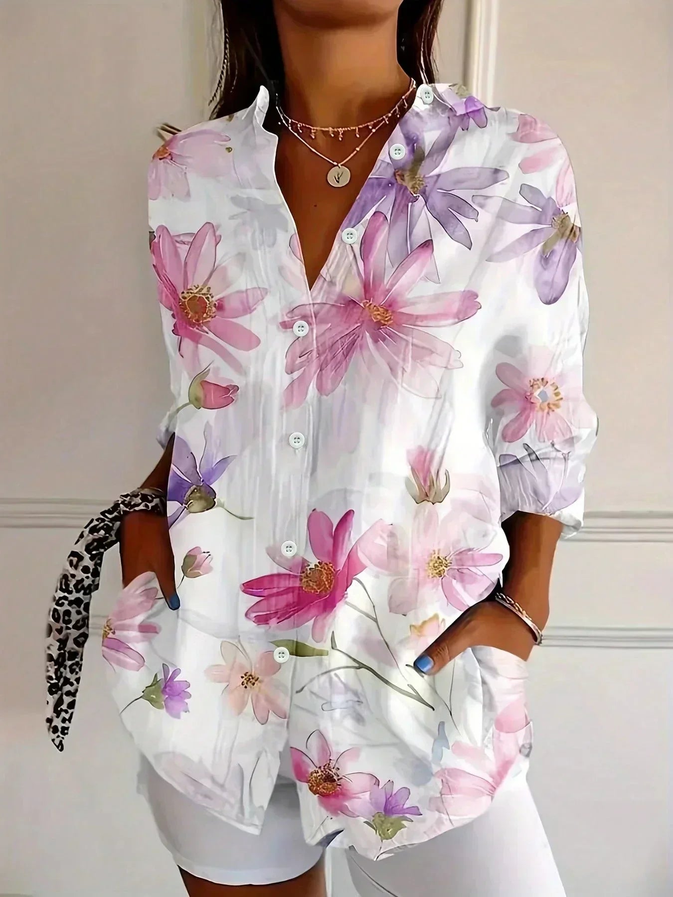 Harper | Women's Colourful Print Blouse-Modylol