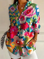 Harper | Women's Colourful Print Blouse-Modylol