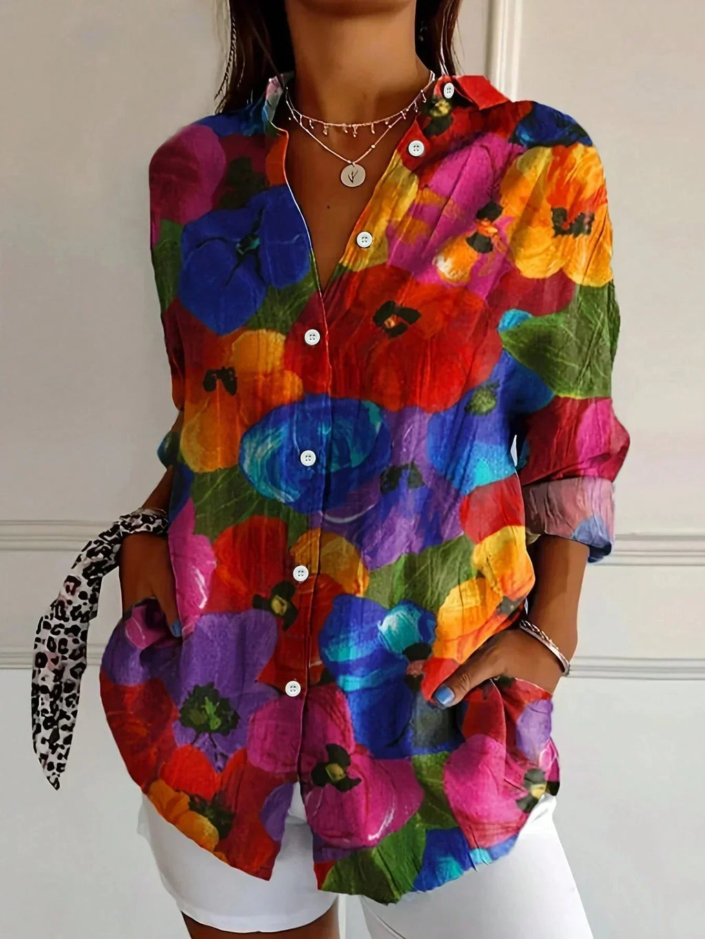 Harper | Women's Colourful Print Blouse-Modylol