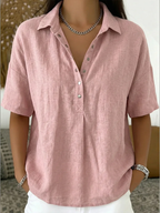 Helena | Women's Elegant Lightweight Linen Blouse-Modylol