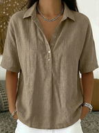 Helena | Women's Elegant Lightweight Linen Blouse-Modylol