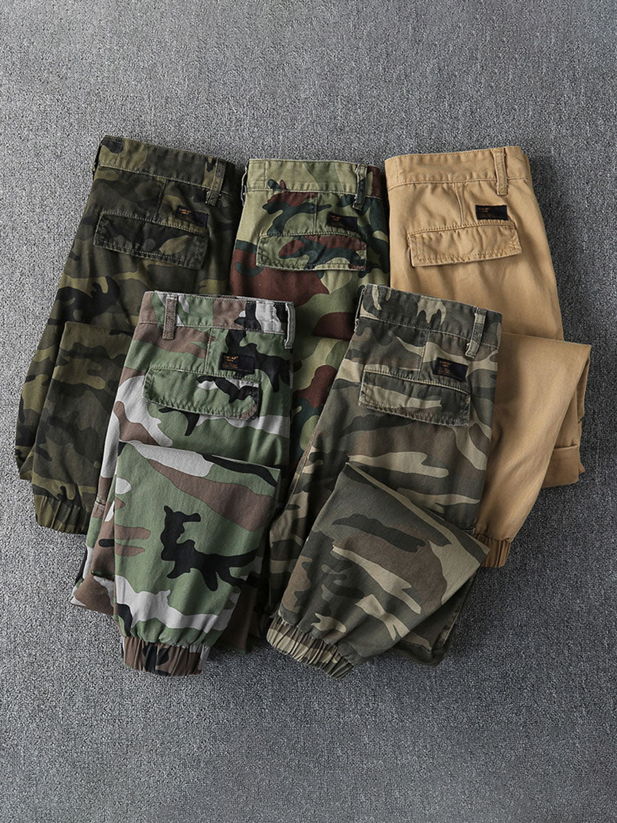 Men's Camouflage Cargo Jogger Trousers-Modylol