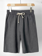 Men's Casual Cotton-Linen Blend Shorts-Modylol