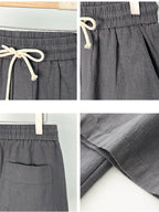 Men's Casual Cotton-Linen Blend Shorts-Modylol