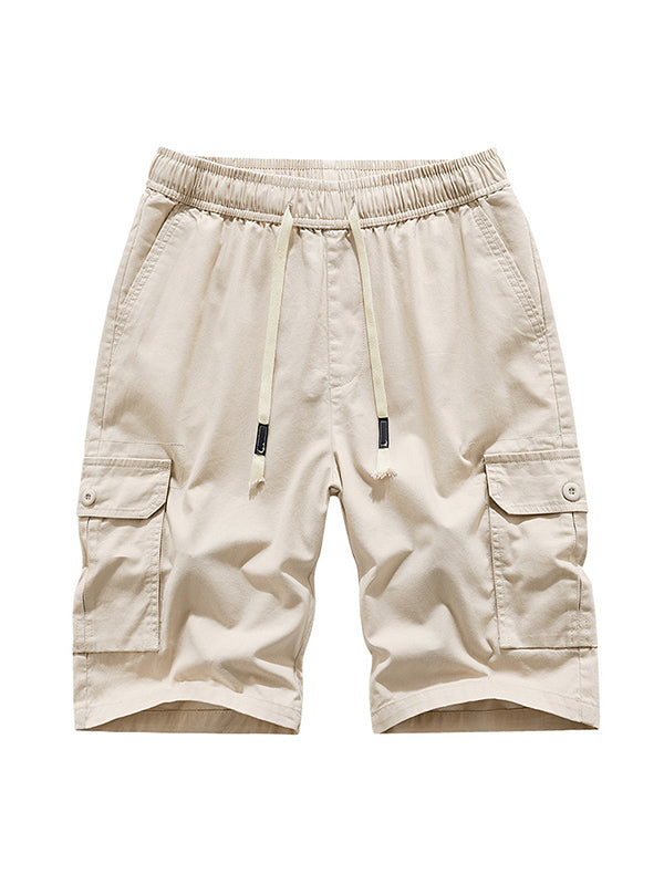 Men's Casual Drawstring Cargo Shorts-Modylol