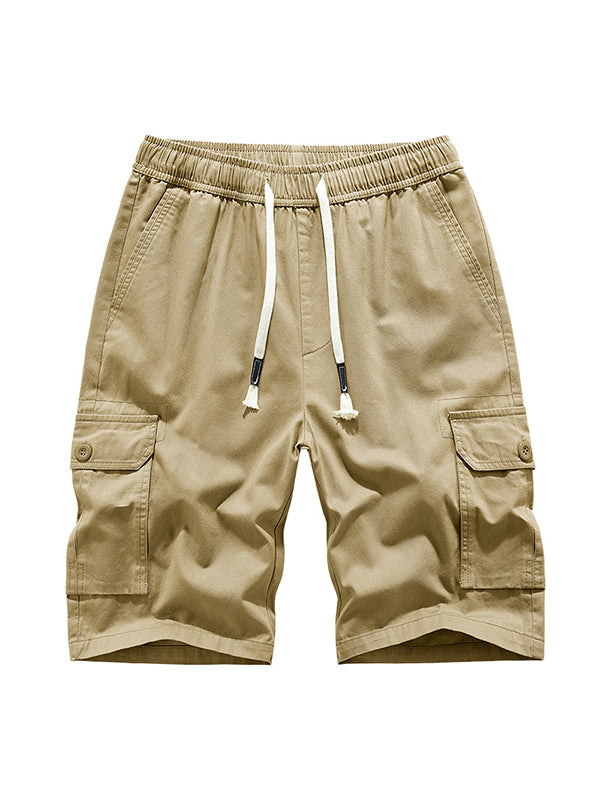 Men's Casual Drawstring Cargo Shorts-Modylol