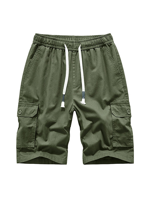 Men's Casual Drawstring Cargo Shorts-Modylol