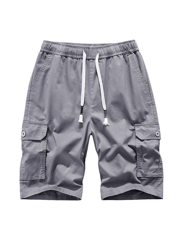 Men's Casual Drawstring Cargo Shorts-Modylol