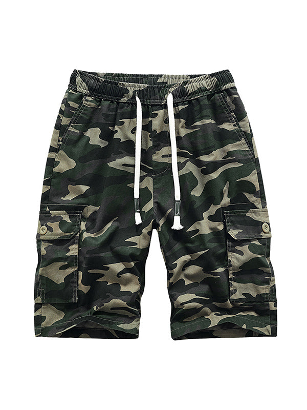 Men's Casual Drawstring Cargo Shorts-Modylol