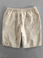 Men's Casual Drawstring Cotton-Linen Blend Shorts-Modylol