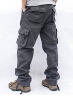 Men's Casual Straight Cargo Pants with 6 Pockets-Modylol