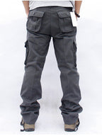 Men's Casual Straight Cargo Pants with 6 Pockets-Modylol