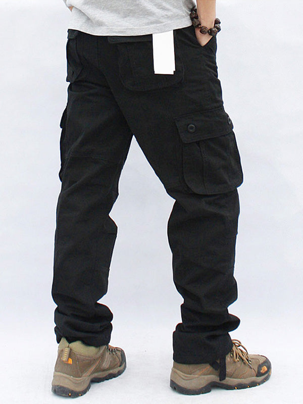 Men's Casual Straight Cargo Pants with 6 Pockets-Modylol