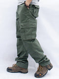 Men's Casual Straight Cargo Pants with 6 Pockets-Modylol
