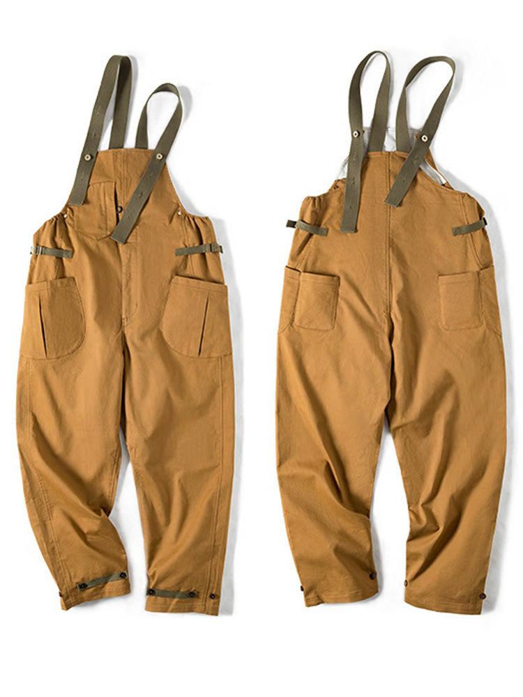 Men's Relaxed Fit Stretch Overalls with Unique Pocket Design-Modylol