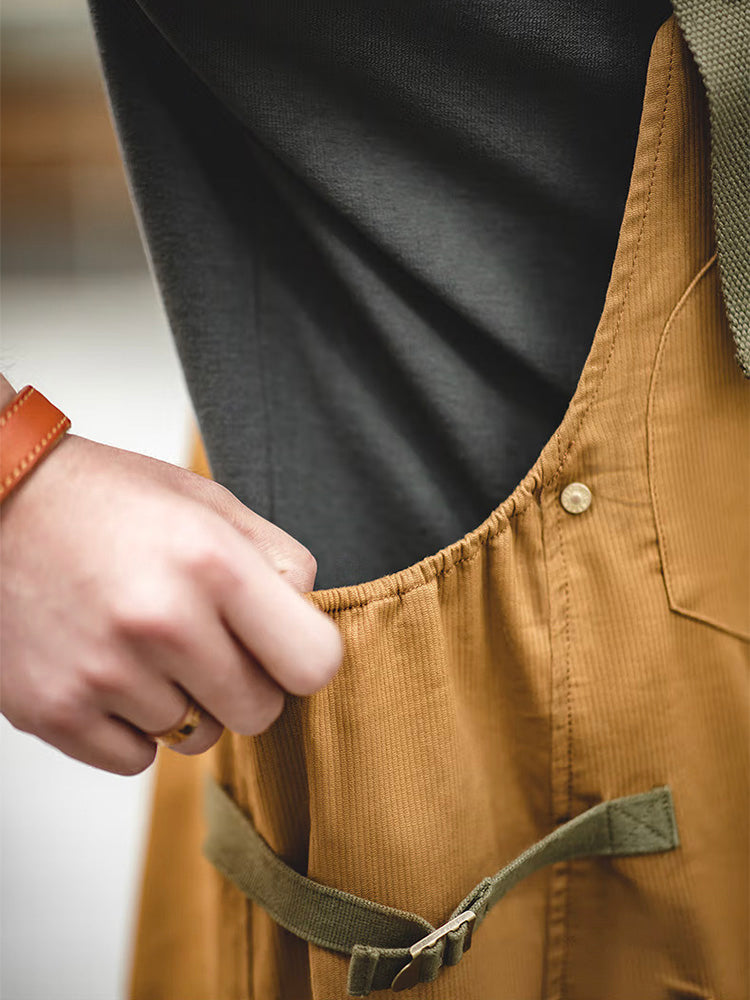 Men's Relaxed Fit Stretch Overalls with Unique Pocket Design-Modylol