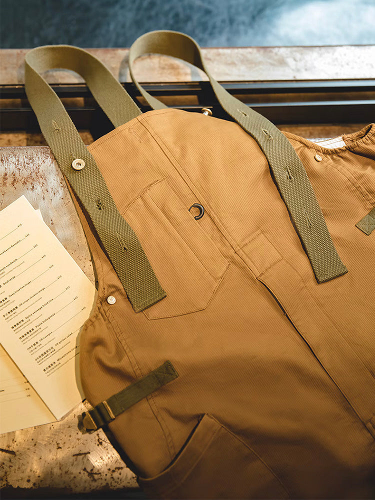 Men's Relaxed Fit Stretch Overalls with Unique Pocket Design-Modylol