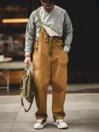 Men's Relaxed Fit Stretch Overalls with Unique Pocket Design-Modylol