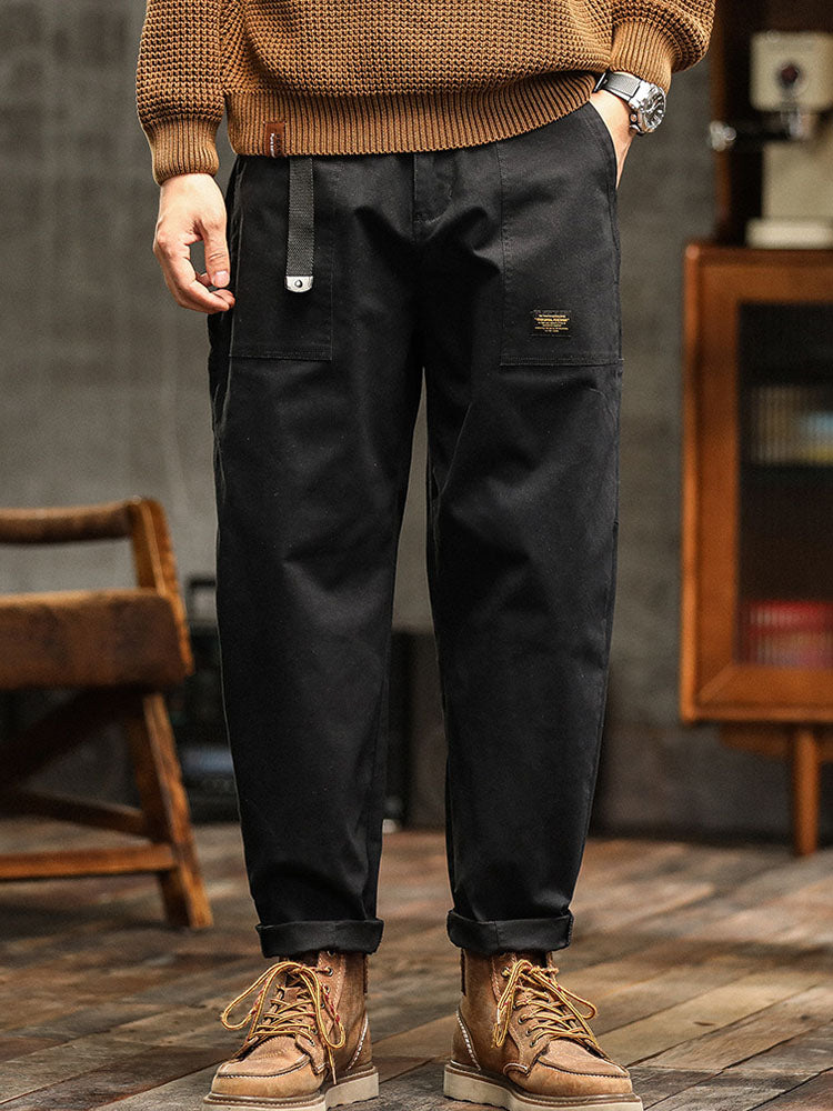 Men's Vintage Casual Utility Trousers-Modylol