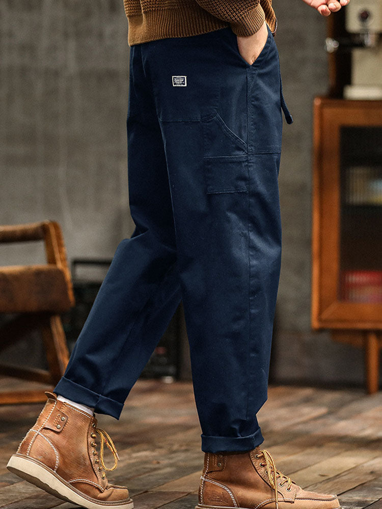 Men's Vintage Casual Utility Trousers-Modylol